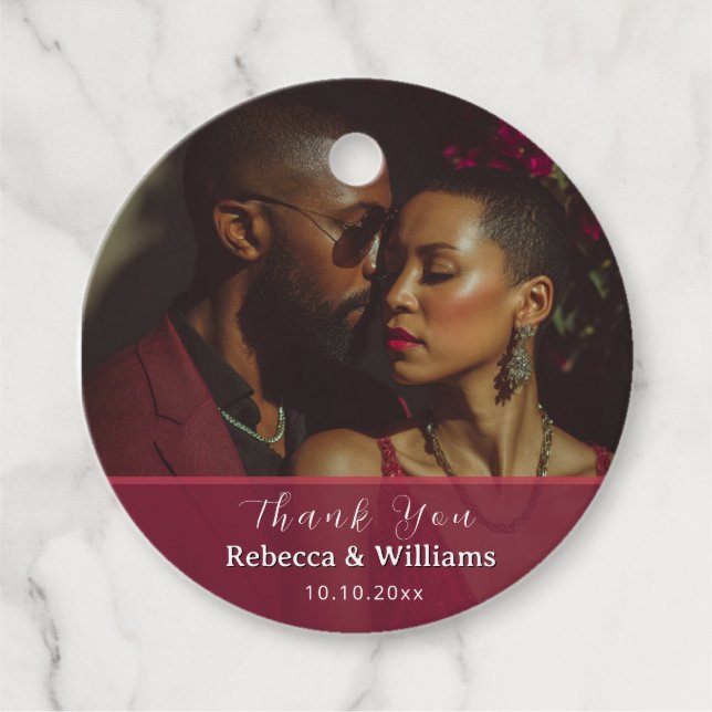 Cute wedding favour tags (Front)