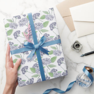 cute Wedding Garden party Hydrangea Wrapping Paper