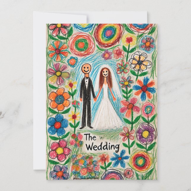 Cute wedding  invitation (Front)