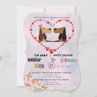 Cute wedding invitation