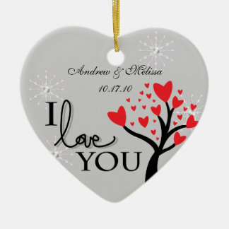 Cute Wedding Married Our First Christmas Ceramic Tree Decoration