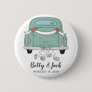 Cute wedding pin - vintage look just married