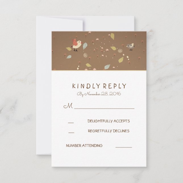 Cute Wedding RSVP Cards (Front)