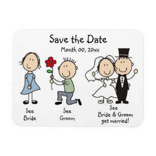 Cute Wedding Save the Date Magnets