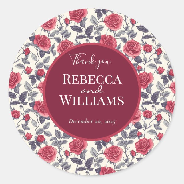 Cute Wedding Sticker (Front)