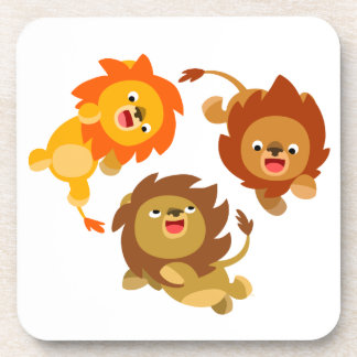 Cute Weightless Cartoon Lions Coaster Set