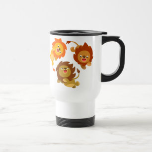 Cute Weightless Cartoon Lions Commuter Mug