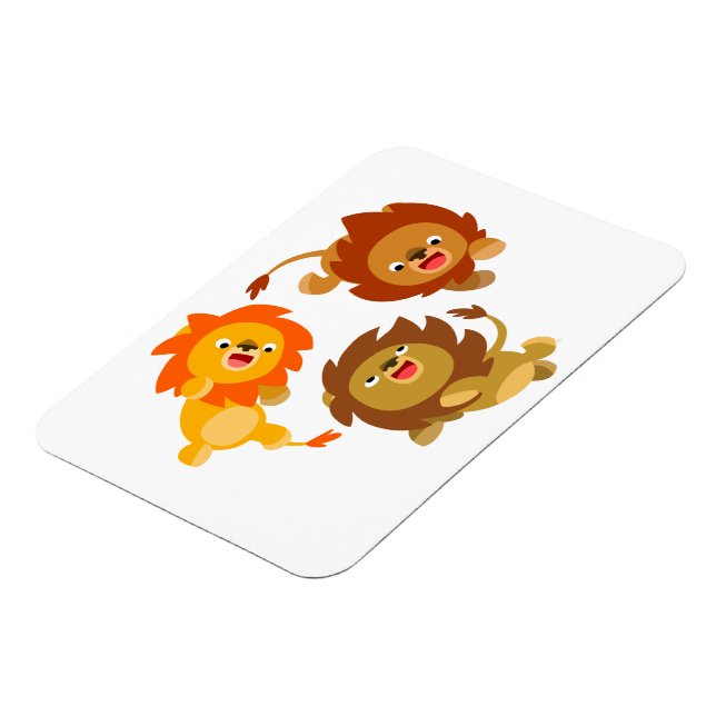 Cute Weightless Cartoon Lions Flexible Magnet (Left Side)