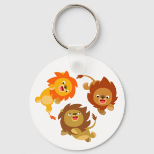 Cute Weightless Cartoon Lions Keychain