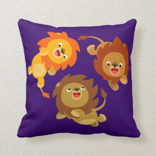 Cute Weightless Cartoon Lions Pillow