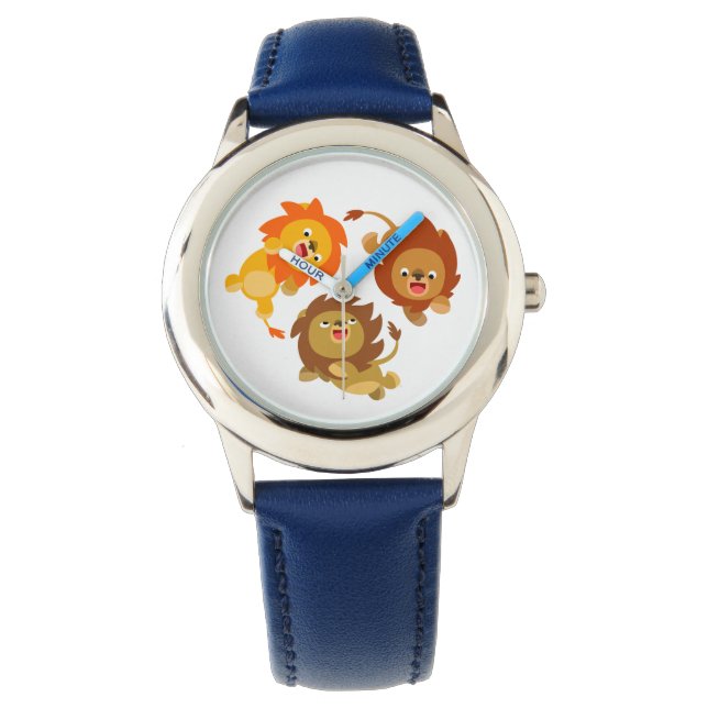 Cute Weightless Cartoon Lions Watch (Front)