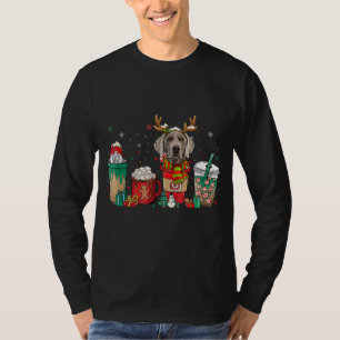 Cute Weimaraner Dog Christmas Coffee Pyjamas Xmas T-Shirt