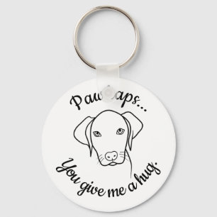 Cute Weimaraner dog in need for a hug Key Ring
