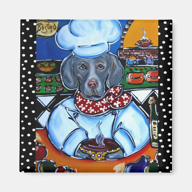 Cute Weimaraner Magnets (Front)