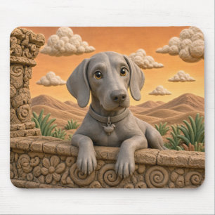 Cute Weimaraner Puppy, Baby Dog Mouse Mat