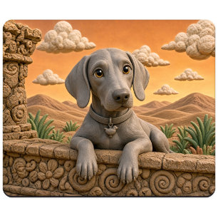 Cute Weimaraner Puppy, Baby Dog Mouse Mat