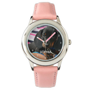 Cute Weiner Dachshund Dog Puppy Animal Girly Kids Watch
