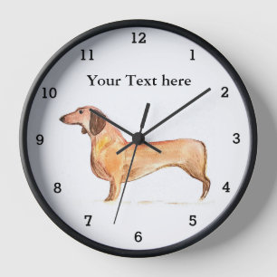 Cute Weiner Dachshund Dog Puppy Animal Pet Lover Clock
