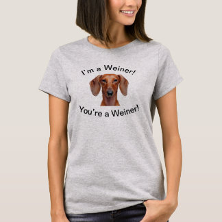 Cute Weiner Dog Typography I’m a Weiner T-Shirt