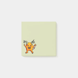 Cute Weird Horned Little Devil Creature Post-it Notes