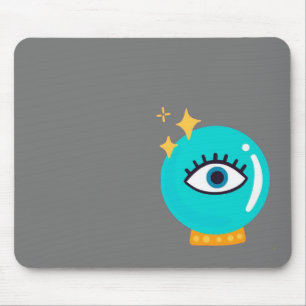Cute weird magic crystal ball eye mouse mat