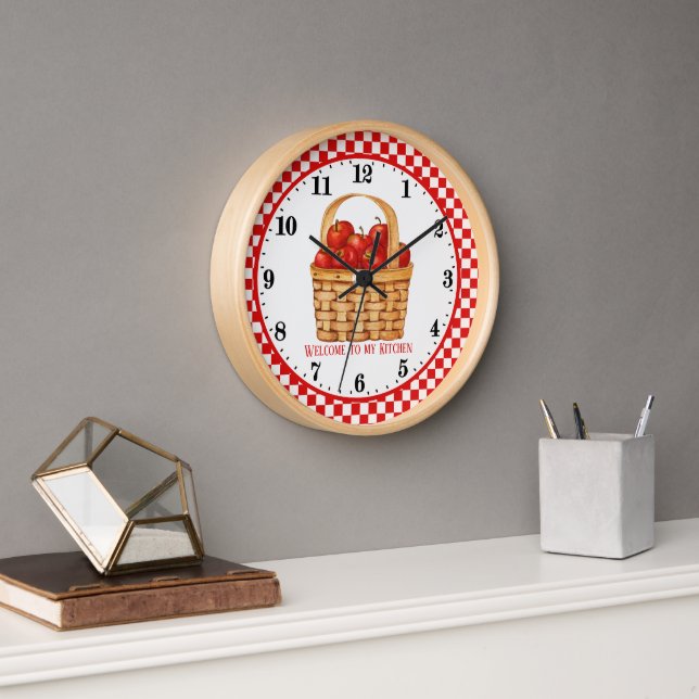cute welcome Country apple kitchen add text Clock (Office)