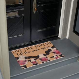 Cute Welcome Milk Cows Doormat, Funny Milk Cow Mat