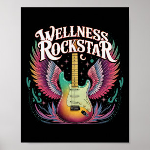 Cute Wellness Rockstar Workout Diva Yoga Pt Tribe Poster