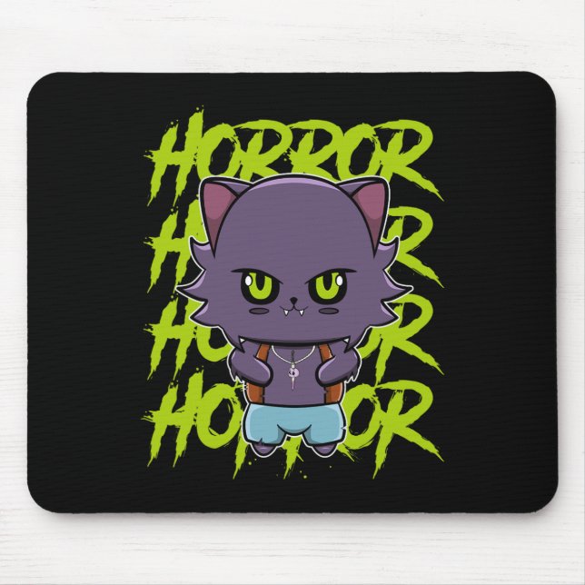 Cute Werewolf Wolf And Anime Horror Lycanthrop For Mouse Mat (Front)