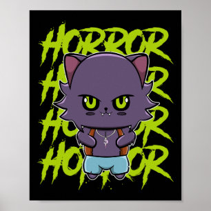 Cute Werewolf Wolf And Anime Horror Lycanthrop For Poster