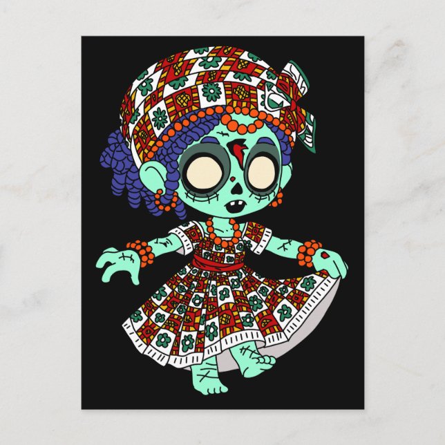 Cute West African Zombie Postcard (Front)