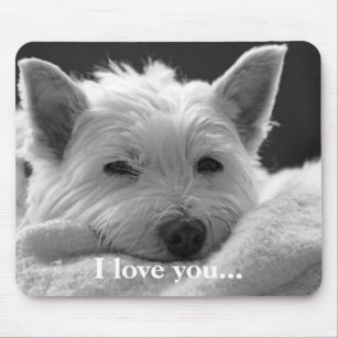 Cute West Highland Terrier Dog Mousemat / Mousepad