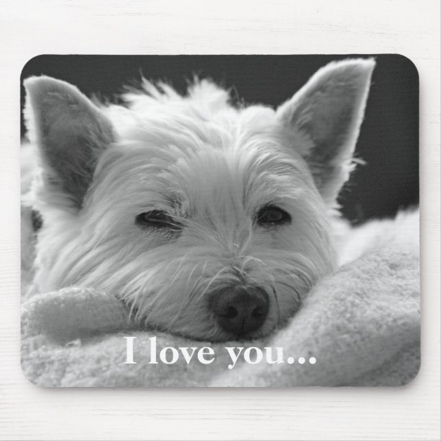 Cute West Highland Terrier Dog Mousemat / Mousepad (Front)