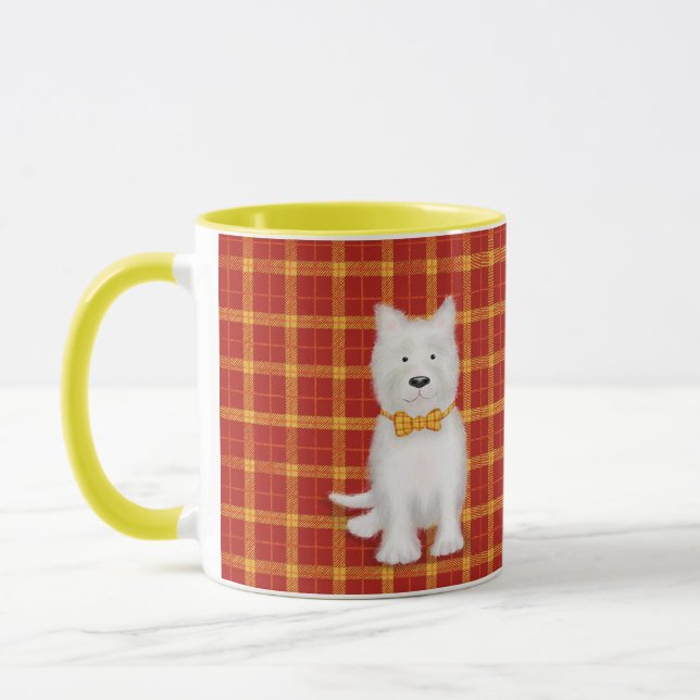 Cute West Highland terrier 'gonnae nae touch' mug (Left)