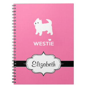 Cute West Highland Terrier - I Love Westies Notebook