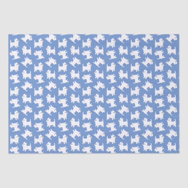Cute West Highland Terrier Westies Tissue Paper (Front)
