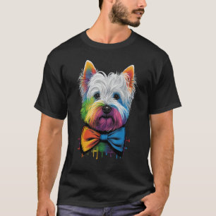 Cute West Highland White Terrier Dog on Westie T-Shirt