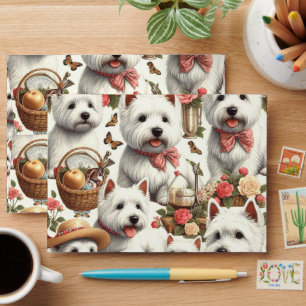 Cute West Highland White Terrier Seamless Envelope