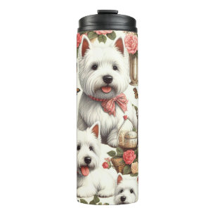 Cute West Highland White Terrier Seamless Thermal Tumbler