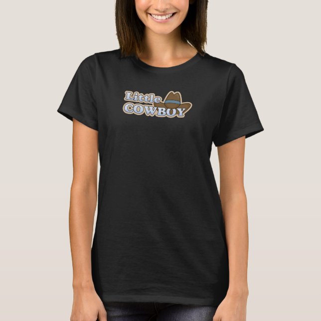 Cute Western Baby Boy Pregnant Cowgirl Mum-to-be T-Shirt (Front)