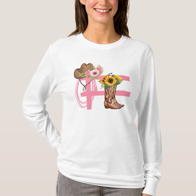 Cute Western Chic  T-Shirt (Front)
