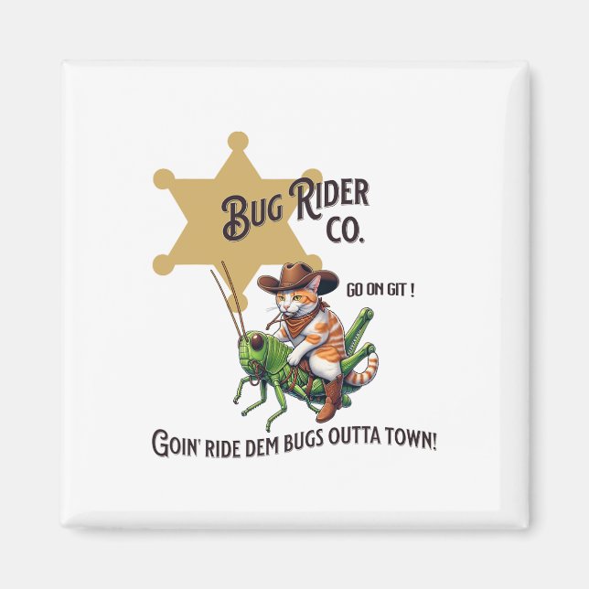 Cute Western Cowboy Cat Tab  Magnet (Front)