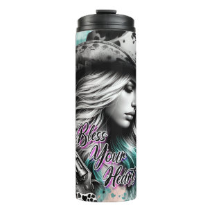 Cute Western Cowgirl Thermal Tumbler