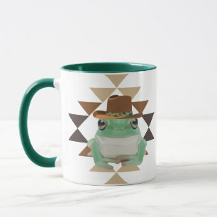 Cute Western Frog With Cowboy Hat Mug