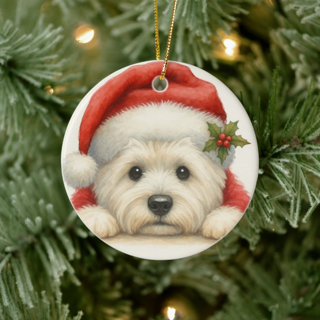 Cute Westie Ceramic Tree Decoration (Tree)
