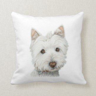 Cute Westie Dog American MoJo Pillow