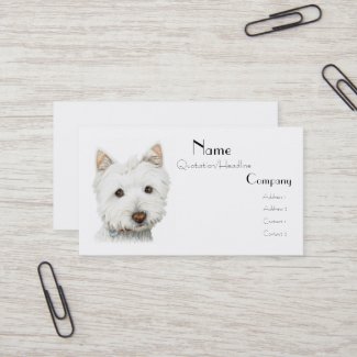 Cute Westie Dog Business Card