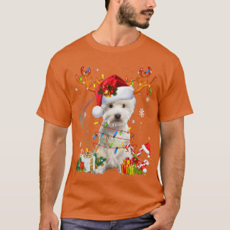 Cute Westie Dog Lights Santa Hat Sweater Xmas Tree