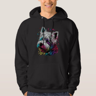 Cute Westie Dog on West Highland White Terrier 2 Hoodie