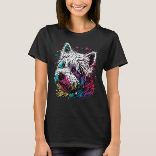 Cute Westie Dog on West Highland White Terrier 2 T-Shirt